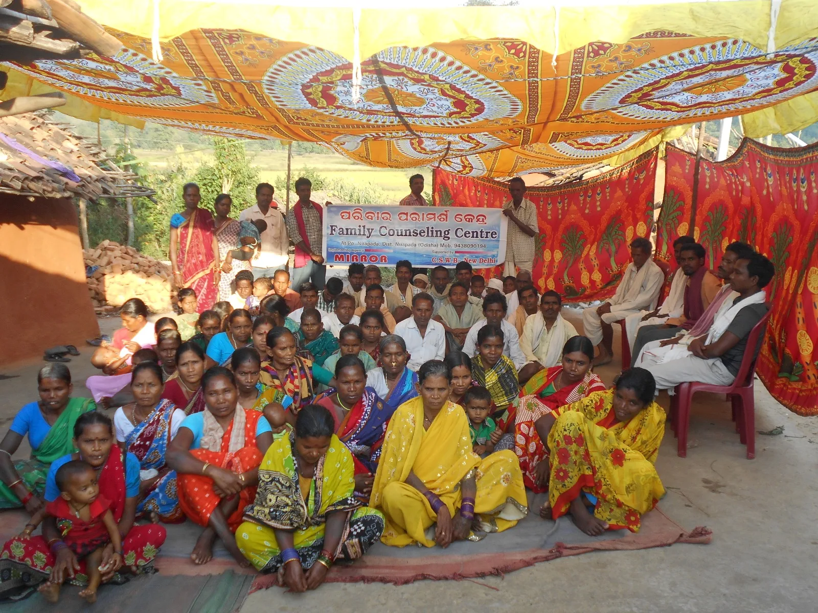 Village residents assembled for Family Counselling Centre outreach