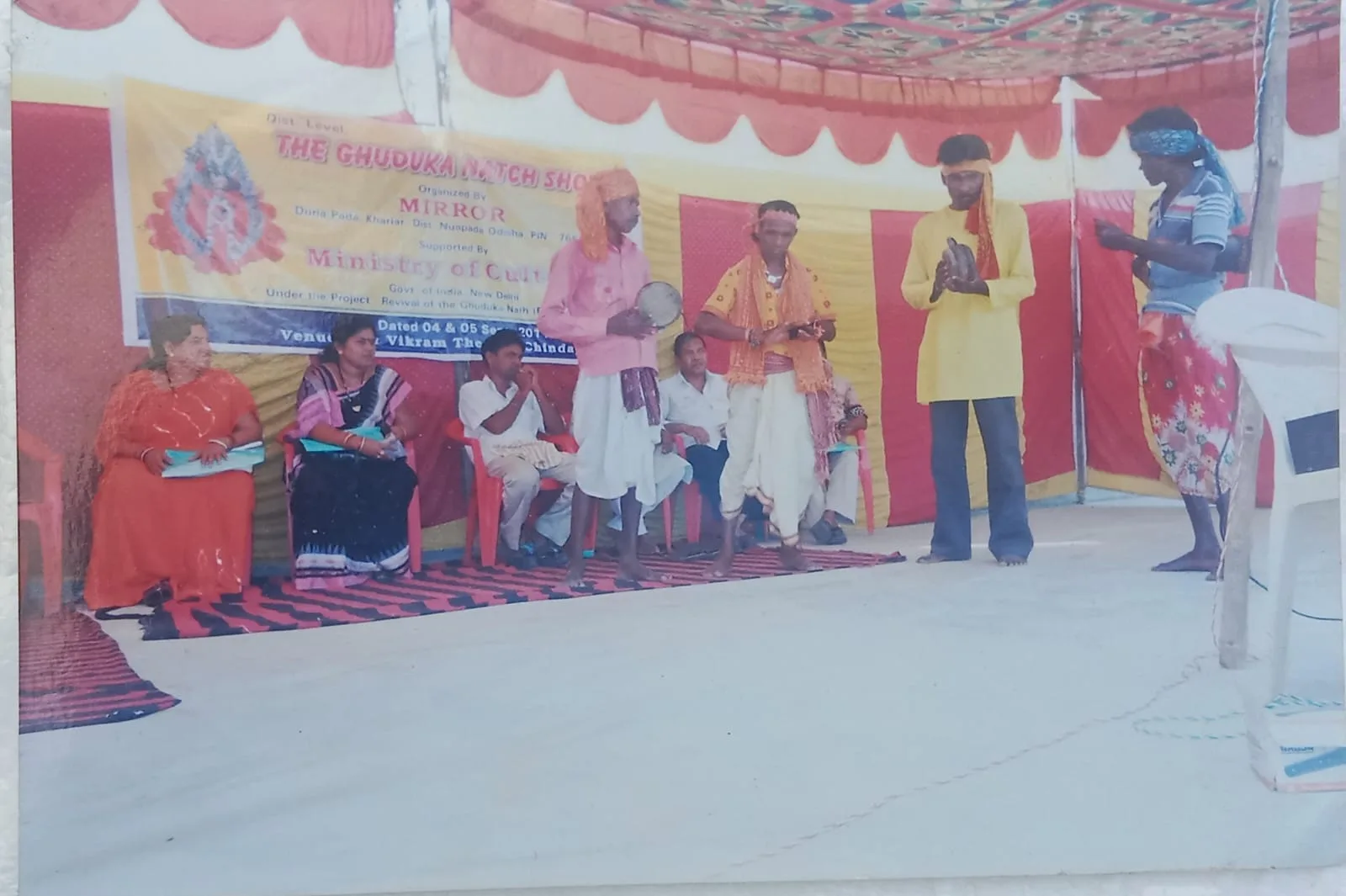 Artists performing on stage during a Ghuduka cultural programme